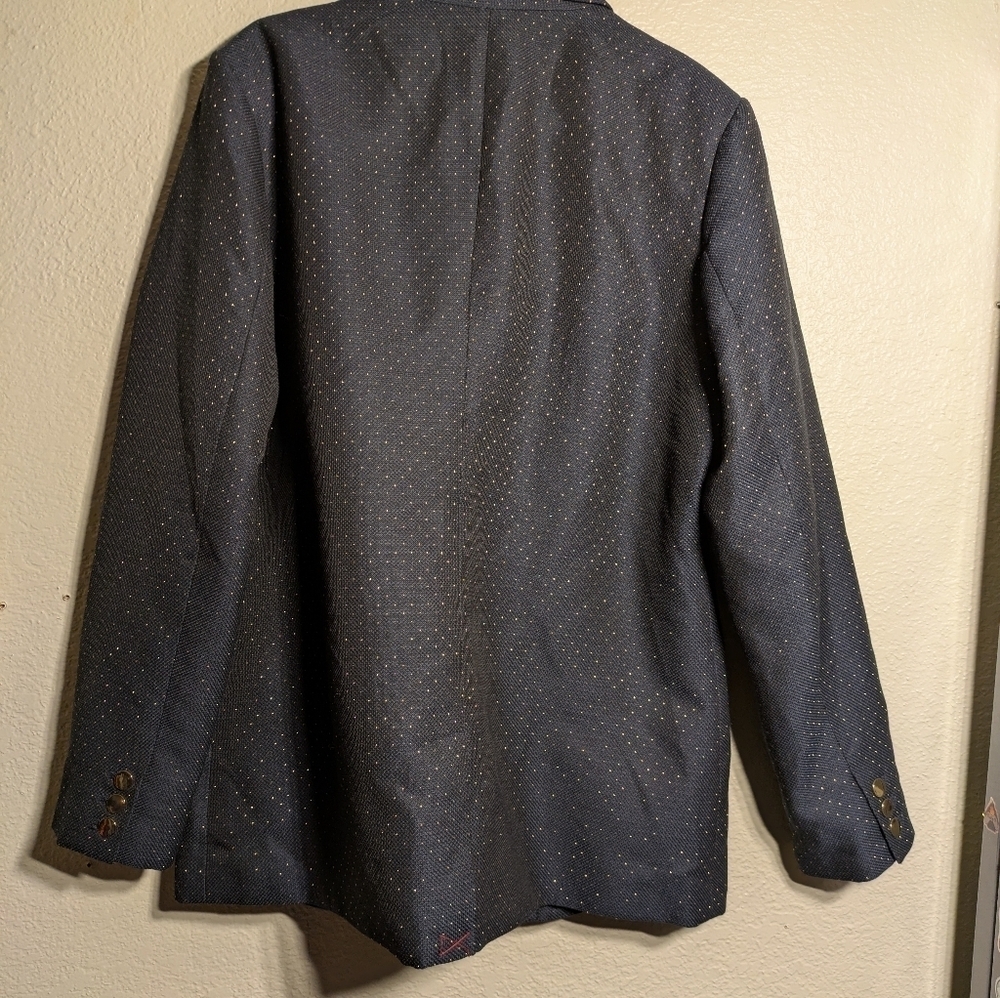 a New Day Size 14 Stylish Navy Blazer with Gold Dots - Picture 11 of 12